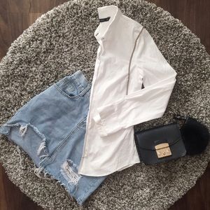 Zara Basic White Button Shirt